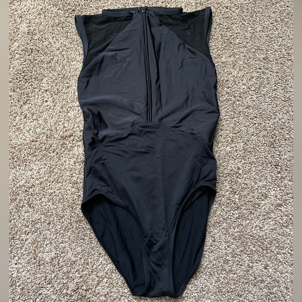 Ballet Rosa half-zip leotard